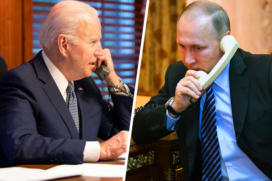 Telefonforhandlinger mellom presidentene Biden og Putin