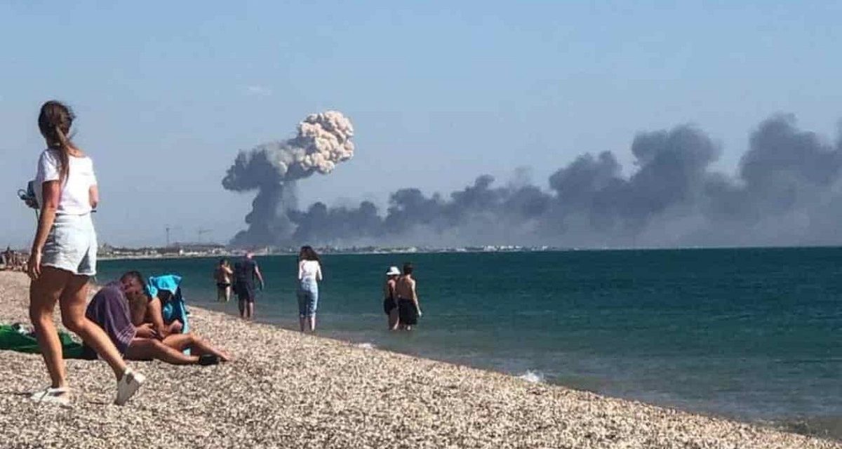 Devastation after explosions in Crimea