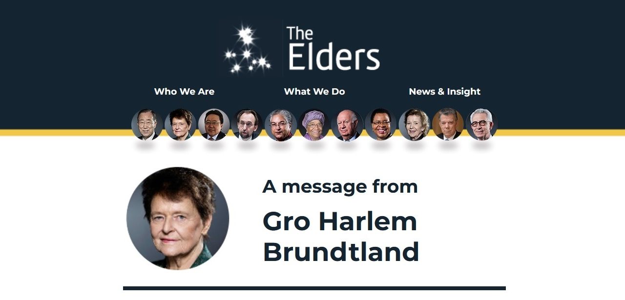 A Message from The Elders – Gro Harlem Brundtland