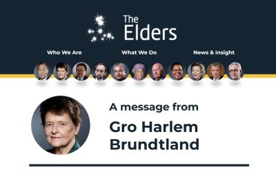 A Message from The Elders – Gro Harlem Brundtland