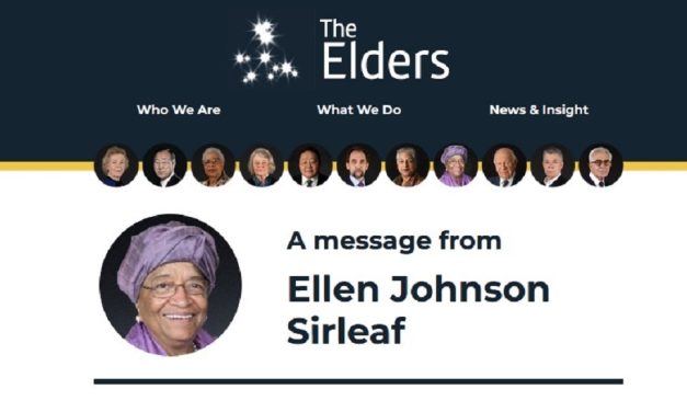 A message from The Elders –  Ellen Johnson Sirleaf