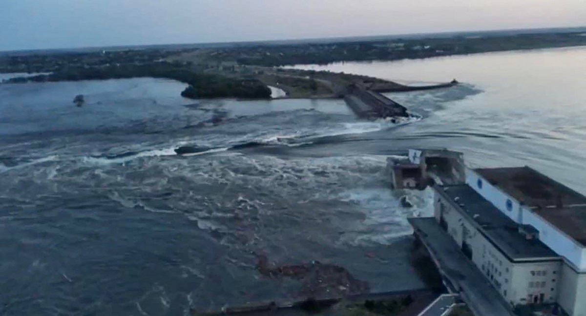 The Nova Kakhovka dam in the Kherson region has been blown up