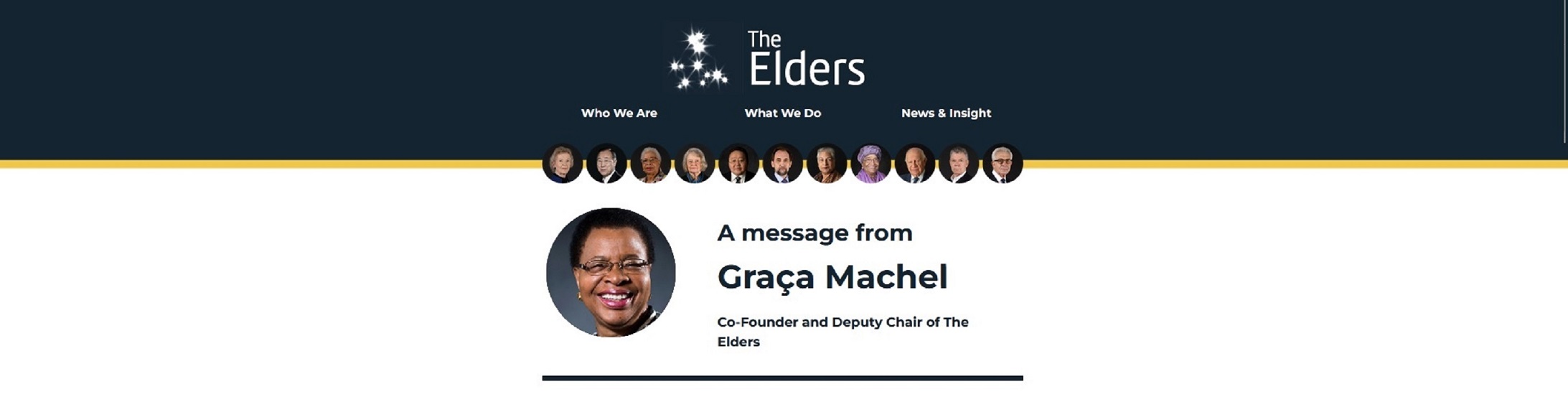 A message from The Elders – Graça Machel