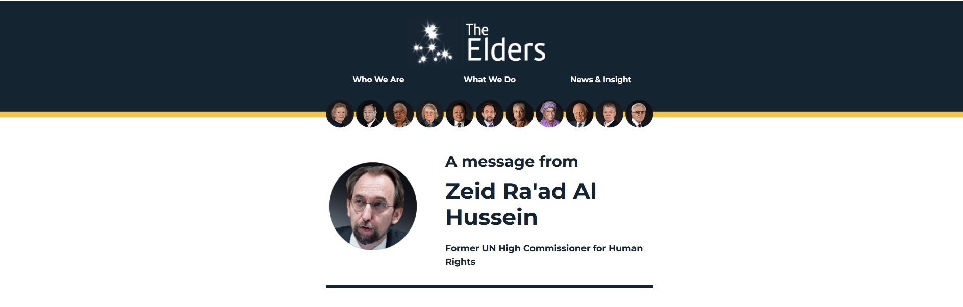 A message from The Elders – Zeid Ra’ad Al Hussein