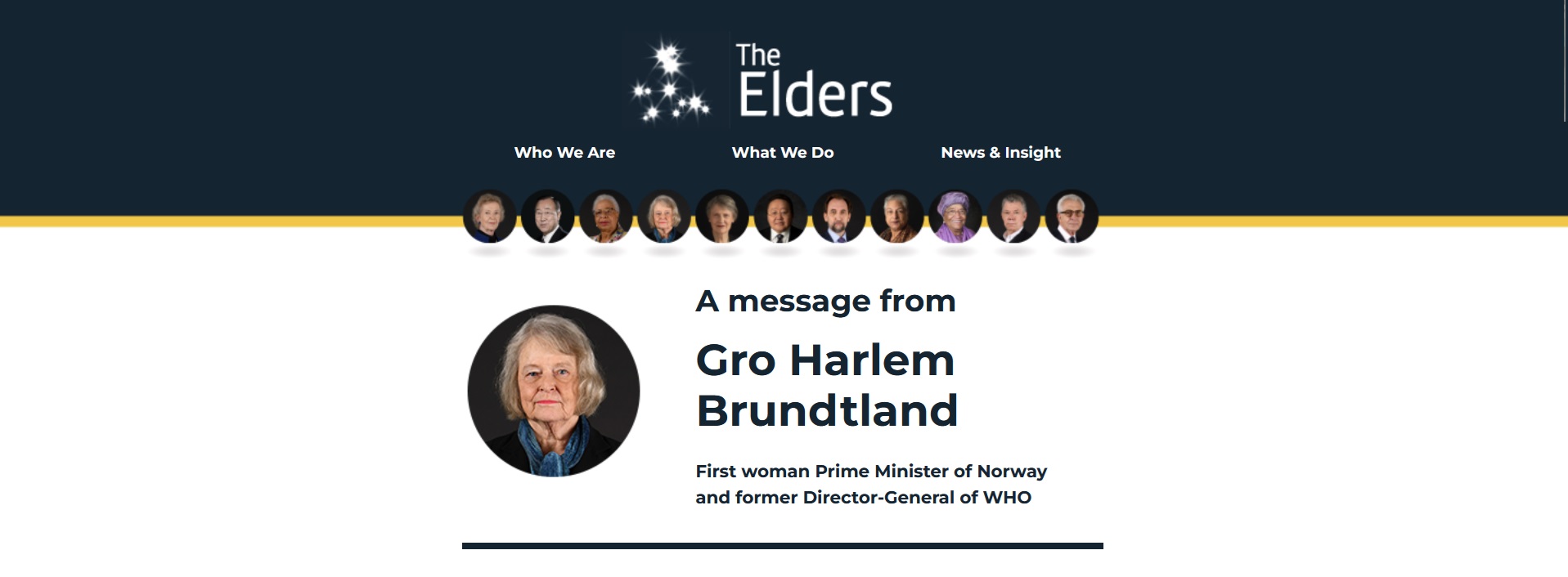 A Message from The Elders