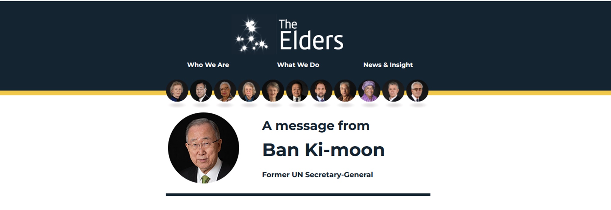 A Message from The Elders