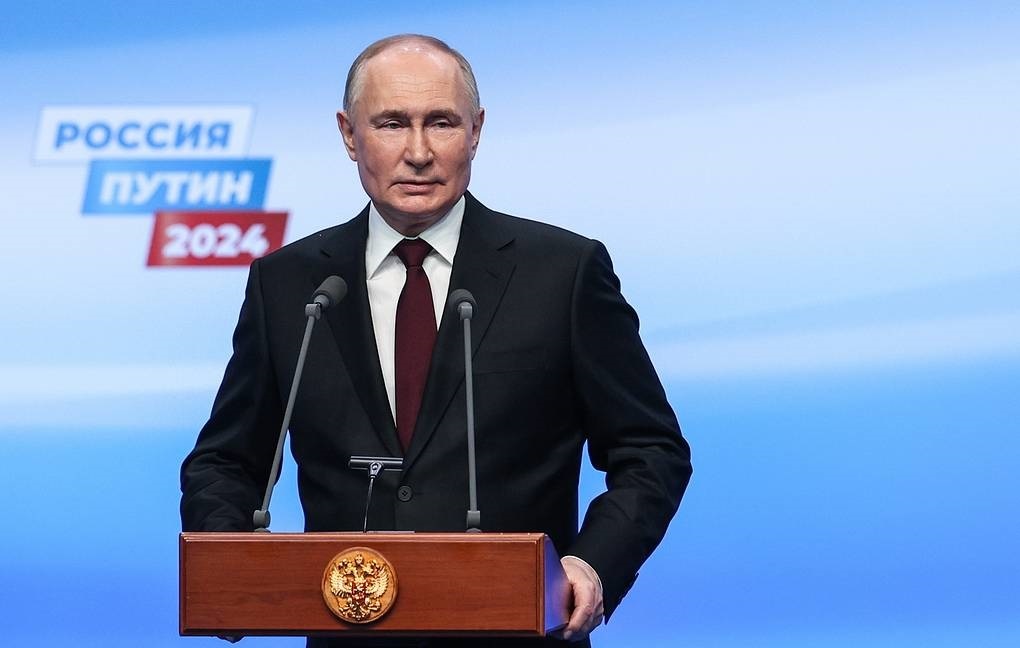 Russian President Vladimir Putin won the election as calculated