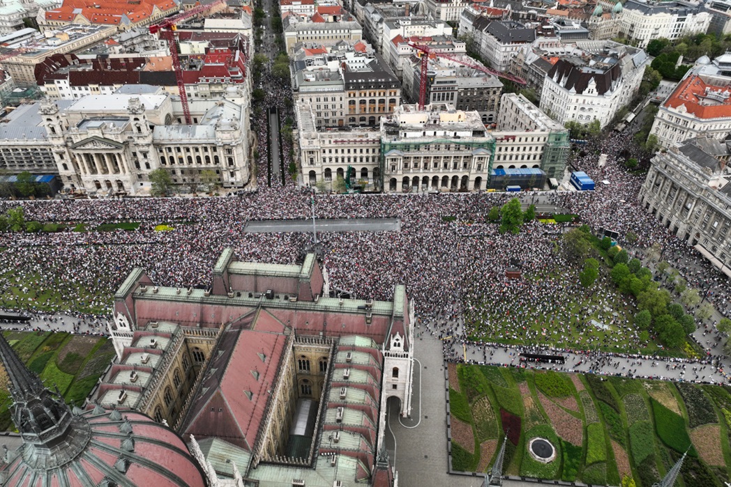 Demonstration against Prime Minister Orbán